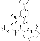 structure of CAS# 214750-68-2, [(1S)-1-[[(2,4-二硝基苯基)氨基]甲基]-2-[(2,5-二氧代-1-吡咯烷基)氧基]-2-氧代乙基]氨基甲酸叔丁酯