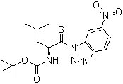 CAS # 214750-70-6, [(1S)-3-Methyl-1-[(6-nitro-1H-benzotriazol-1-yl)thioxomethyl]butyl]carbamic acid tert-butyl ester