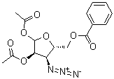 CAS # 215176-56-0, 3-Azido-3-deoxy-D-ribofuranose 1,2-diacetate 5-benzoate