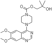 CAS 登录号：21560-59-8, 4-(6,7-二甲氧基-4-喹唑啉基)-1-哌嗪甲酸 2-羟基-2-甲基丙酯