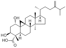 CAS 登录号：215609-93-1, 23-Deoxojessic acid, (1alpha,3beta,4alpha)-1,3-二羟基-24-亚甲基-9,19-环羊毛甾烷-28-酸