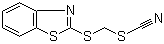 CAS # 21564-17-0, 2-(Thiocyanatomethylthio)benzothiazole, (2-Benzothiazolylthio)methyl thiocyanate, Thiocyanic acid (2-benzothiazolylthio)methyl ester, TCMTP