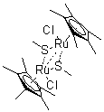 structure of CAS# 216064-20-9, 二氯二[mu-(甲硫醇)]二[(1,2,3,4,5-eta)-1,2,3,4,5-五甲基-2,4-环戊二烯基]二钌