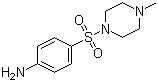 structure of CAS# 21623-68-7, 4-[(4-Methylpiperazine-1-)sulfonyl]aniline