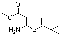 structure of CAS# 216574-71-9, 5-叔丁基-2-氨基噻吩-3-羧酸甲酯