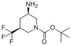 structure of CAS# 2166275-79-0, 叔-丁基(3R,5S)-3-氨基-5-(三氟甲基)哌啶-1-羧酸酯