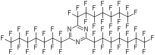 CAS # 21674-38-4, 2,4,6-Tris(pentadecafluoroheptyl)-1,3,5-triazine, 2,4,6-Tris(perfluoroheptyl)-1,3,5-triazine