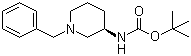 structure of CAS# 216854-24-9, R)-1-苄基-3-N-叔丁氧羰基氨基哌啶