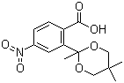 CAS 登录号：217197-04-1, 4-硝基-2-(2,5,5-三甲基-[1,3]二恶烷-2-基)苯甲酸