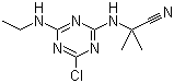 CAS 登录号：21725-46-2, 草净津, 百得斯, 2-(4-氯-6-乙氨基-1,3,5-三嗪-2-基氨基)-2-甲基丙腈