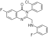 CAS # 217942-71-7, 3-(2-Chlorophenyl)-6-fluoro-2-[[(2-fluorophenyl)amino]methyl]-4(3H)-quinazolinone