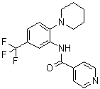 CAS # 218156-96-8, N-[2-(1-Piperidinyl)-5-(trifluoromethyl)phenyl]-4-pyridinecarboxamide