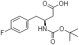 structure of CAS# 218608-97-0, Boc-(S)-3-Amino-4-(4-fluorophenyl)butyric acid