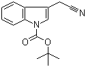 structure of CAS# 218772-62-4, 3-(Cyanomethyl)-1H-indole-1-carboxylic acid tert-butyl ester