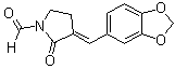 CAS # 218924-25-5, 3-(1,3-Benzodioxol-5-ylmethylene)-2-oxo-1-pyrrolidinecarboxaldehyde