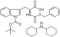 structure of CAS# 218938-57-9, 1-[叔丁氧羰基]-N-[苄氧羰基]-L-色氨酸二环己铵盐