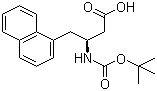 structure of CAS# 219297-09-3, N-叔丁氧羰基-(S)-3-氨基-4-(1-萘基)丁酸