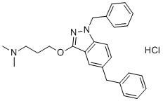 CAS # 2196183-71-6, Benzydamine EP Impurity B, 3-((1,5-Dibenzyl-1H-indazol-3-yl)oxy)-N,N-dimethylpropan-1-amine hydrochloride