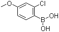 structure of CAS# 219735-99-6, 2-Chloro-4-methoxyphenylboronic acid