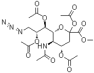 CAS # 219814-64-9, N-Acetyl-9-azido-9-deoxyneuraminic acid methyl ester 2,4,7,8-tetraacetate