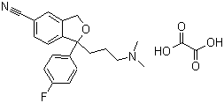 Escitalopram oxalate molecular structure (CAS 219861-08-2)