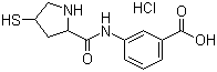 3-[(2S,4S)-4-Mercaptopyrrolidine-2-carboxamido]benzoic acid hydrochloride molecular structure (CAS 219909-83-8)