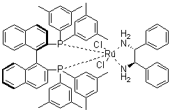 CAS # 220114-38-5, Dichloro[(R)-(+)-2,2'-bis[di(3,5-xylyl)phosphino]-1,1'-binaphthyl][(1R,2R)-(+)-1,2-diphenylethylenediamine]ruthenium(II), RuCl2[(R)-xylbinap][(R,R)-dpen]