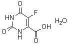 5-Fluoro-1,2,3,6-tetrahydro-2,6-dioxo-4-pyrimidinecarboxylic acid monohydrate molecular structure (CAS 220141-70-8)