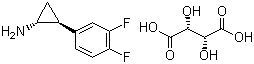structure of CAS# 220352-39-6, (1R,2S)-2-(3,4-二氟苯基)环丙胺 (2R,3R)-2,3-二羟基丁二酸盐