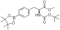 structure of CAS# 220587-29-1, (2S)-2-[(叔丁氧羰基)氨基]-3-[4-(4,4,5,5-四甲基-1,3,2-二氧杂环戊硼烷-2-基)苯基]丙酸甲酯