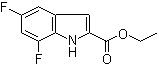 structure of CAS# 220679-10-7, 5,7-Difluoro-1H-indole-2-carboxylic acid ethyl ester
