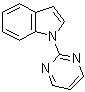 CAS # 221044-05-9, N-(2-Pyrimidinyl)indole, 1-(2-Pyrimidinyl)indole, 1-(Pyrimidin-2-yl)indole, 2-(1H-Indol-1-yl)pyrimidine