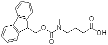 structure of CAS# 221124-57-8, 4-[[(9H-Fluoren-9-ylmethoxy)carbonyl]methylamino]butanoic acid