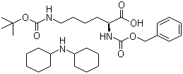 structure of CAS# 2212-76-2, N-Cbz-N'-Boc-L-lysine dicyclohexylamine