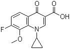 structure of CAS# 221221-16-5, 1-Cyclopropyl-7-fluoro-8-methoxy-4-oxo-1,4-dihydroquinoline-3-carboxylic acid