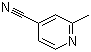 CAS # 2214-53-1, 2-Methyl-4-pyridinecarbonitrile, 2-Methyl-isonicotinonitrile, 2-Methyl-4-cyanopyridine, 2-Methylisonicotinonitrile, 4-Cyano-2-methylpyridine, 4-Cyano-2-picoline