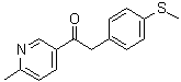 CAS # 221615-72-1, 1-(6-Methylpyridin-3-yl)-2-[4-(methylthio)phenyl]ethanone