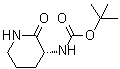 structure of CAS# 221874-51-7, N-[(3R)-2-氧代-3-哌啶基]氨基甲酸叔丁酯
