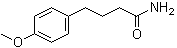 CAS # 2222-15-3, 4-Methoxybenzenebutanamide, 4-(4-Methoxyphenyl)butanamide, 4-(4-Methoxyphenyl)butyramide, 4-(p-Methoxyphenyl)butyramide