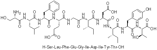 CAS 登录号：222415-16-9, L-丝氨酰-L-亮氨酰-L-苯丙氨酰-L-alpha-谷氨酰甘氨酰-L-异亮氨酰-L-alpha-天冬氨酰-L-异亮氨酰-L-酪氨酰-L-苏氨酸