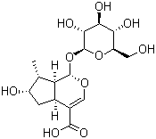 CAS # 22255-40-9, Loganic acid, [1S-(1a,4aa,6a,7a,7aa)]-1-(beta-D-Glucopyranosyloxy)-1,4a,5,6,7,7a-hexahydro-6-hydroxy-7-methylcyclopenta[c]pyran-4-carboxylic acid