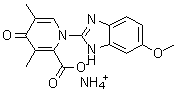 CAS # 2227107-89-1, 1,4-Dihydro-1-(6-methoxy-1H-benzimidazol-2-yl)-3,5-dimethyl-4-oxo-2-pyridinecarboxylic acid ammonium salt (1:1)