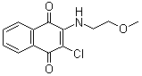 structure of CAS# 22272-22-6, 2-氯-3-[(2-甲氧基乙基)氨基]-1,4-萘醌