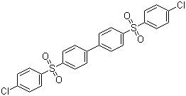 structure of CAS# 22287-56-5, 4,4'-Bis(4-chlorophenyl)sulfonyl-1,1'-biphenyl