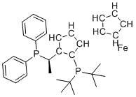 structure of CAS# 223120-71-6, (1SP)-1-[双(1,1-二甲基乙基)膦基]-2-[(1R)-1-(二苯基膦基)乙基]二茂铁