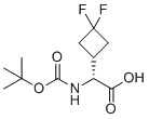 structure of CAS# 2231663-53-7, (2R)-2-(tert-butoxycarbonylamino)-2-(3,3-difluorocyclobutyl)acetic acid