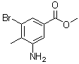structure of CAS# 223519-11-7, 3-氨基-5-溴-4-甲基苯甲酸甲酯