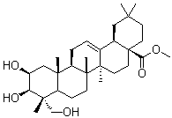 CAS # 22425-81-6, Bayogenin methyl ester, (2beta,3beta,4alpha)-2,3,23-Trihydroxy-olean-12-en-28-oic acid methyl ester