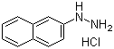 CAS # 2243-58-5, 2-Naphthylhydrazine hydrochloride, 2-Hydrazinonaphthalene monohydrochloride, 2-Naphthyl hydrazine hydrochloride