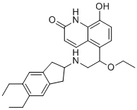 CAS # 2250243-41-3, Indacaterol Impurity 3, 5-[2-[(5,6-diethyl-2,3-dihydro-1H-inden-2-yl)amino]-1-ethoxyethyl]-8-hydroxy-1H-quinolin-2-one